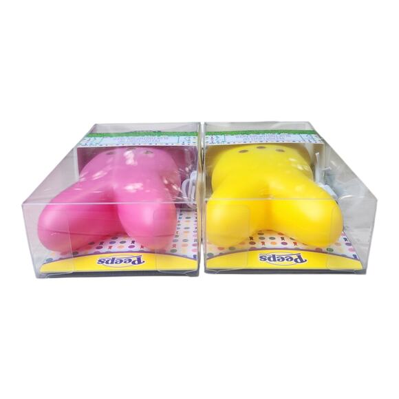 Peeps Easter Light Up Bluetooth Speakers Bundle Yellow & Pink New Sealed Cute - Picture 2 of 6
